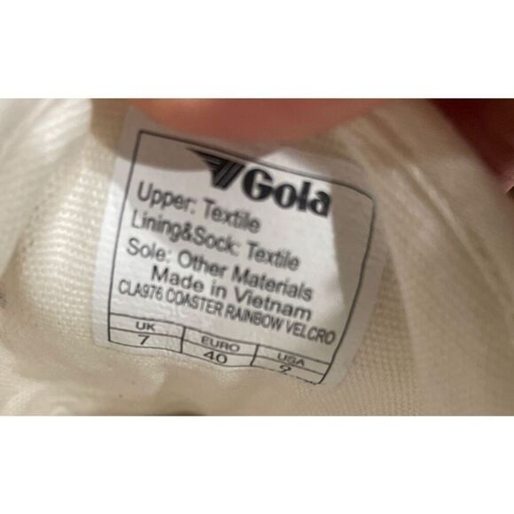 Vegan Gola Classics Womens Coaster Rainbow Strap Sneakers US SIZE 9 - Picture 9 of 9